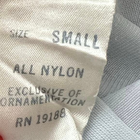 Vintage 60s & 70s Nightgown Sz S Light Blue Chiffon Nylon Sheer Layers Lace - Picture 4 of 4